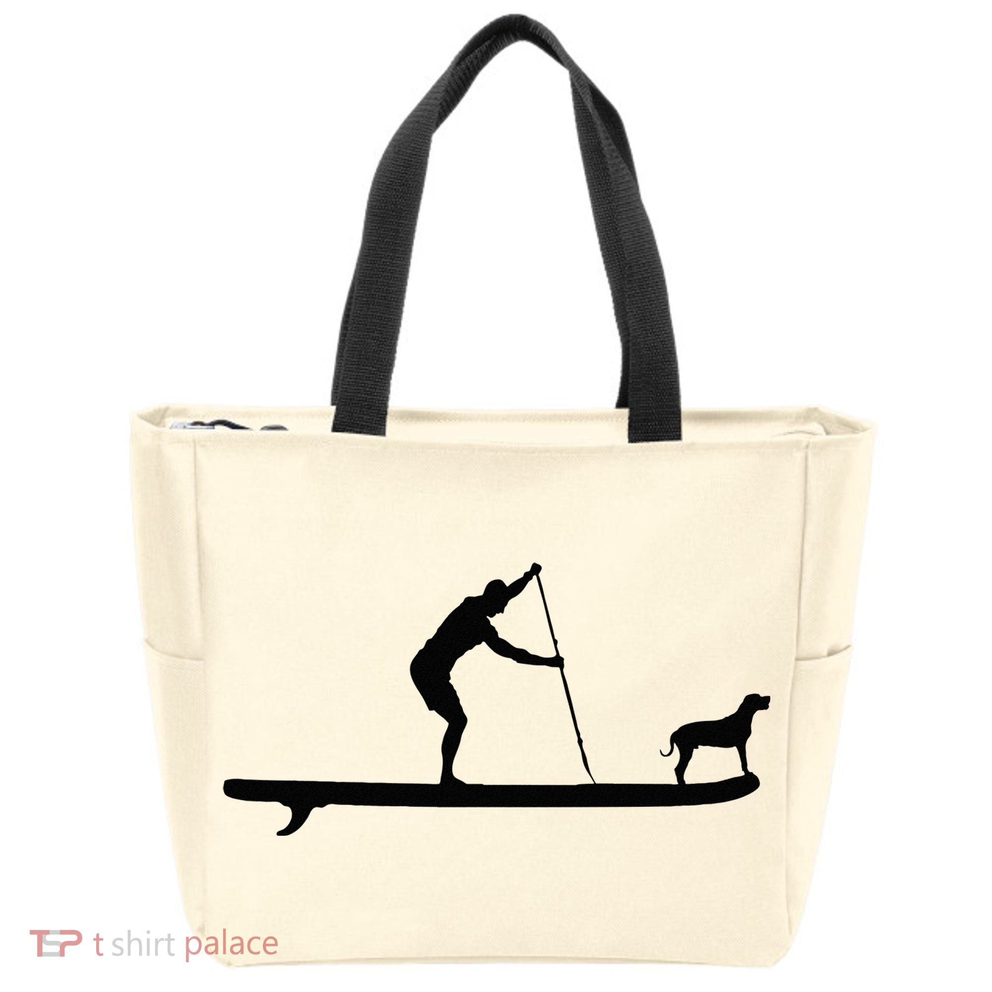 SUP Dog Stand Up Paddle Board Paddling Surf Surfing Tote Bag
