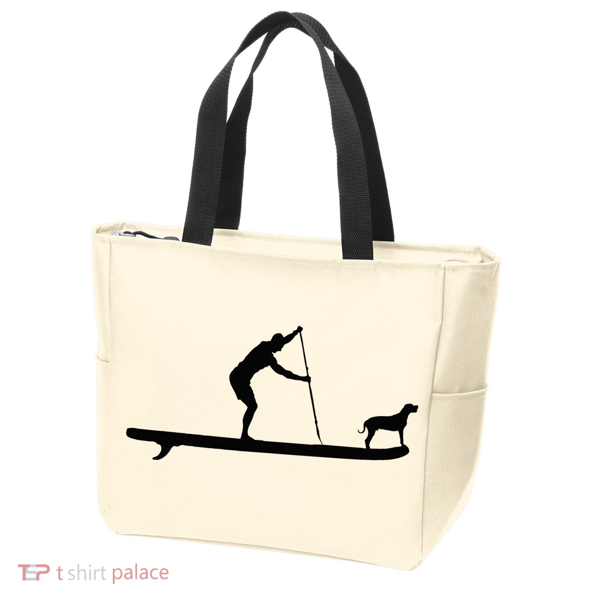 SUP Dog Stand Up Paddle Board Paddling Surf Surfing Tote Bag