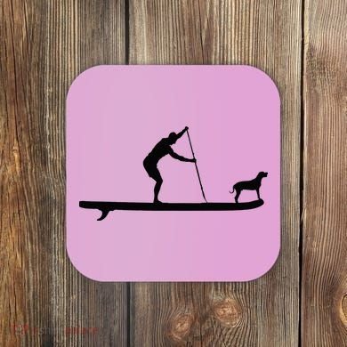 SUP Dog Stand Up Paddle Board Paddling Surf Surfing Coaster