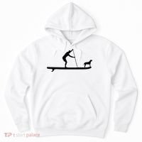 SUP Dog Stand Up Paddle Board Paddling Surf Surfing Hoodie thumb 0
