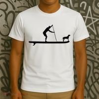 SUP Dog Stand Up Paddle Board Paddling Surf Surfing T-Shirt thumb 3