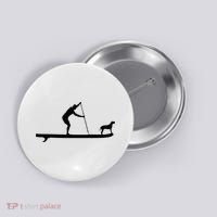 SUP Dog Stand Up Paddle Board Paddling Surf Surfing Button thumb 0