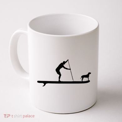 SUP Dog Stand Up Paddle Board Paddling Surf Surfing Coffee Mug