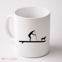 SUP Dog Stand Up Paddle Board Paddling Surf Surfing Coffee Mug thumb 0