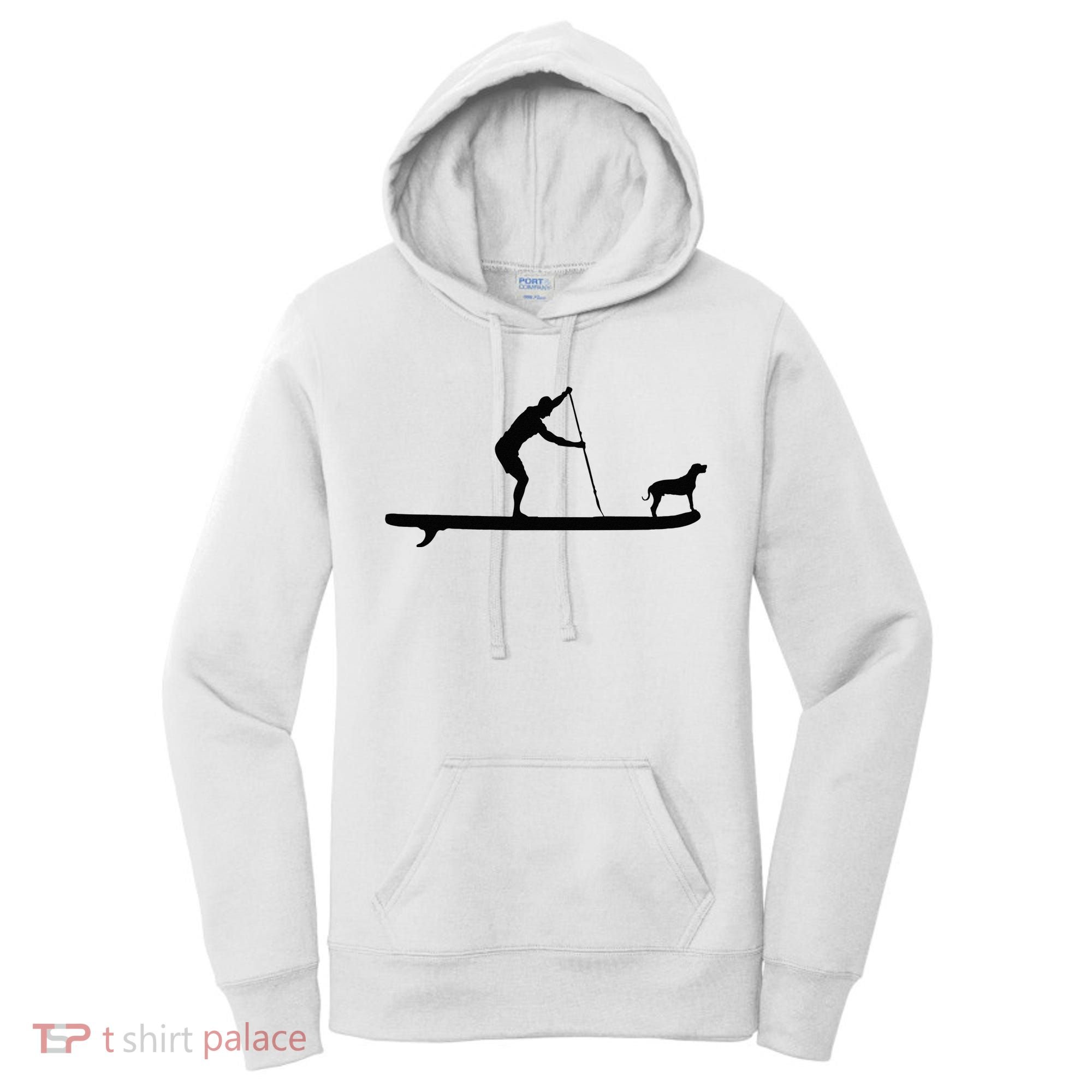 SUP Dog Stand Up Paddle Board Paddling Surf Surfing Women's Hoodie