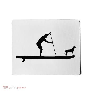 SUP Dog Stand Up Paddle Board Paddling Surf Surfing Mousepad