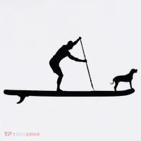 SUP Dog Stand Up Paddle Board Paddling Surf Surfing Mousepad thumb 1