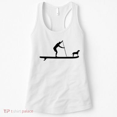 SUP Dog Stand Up Paddle Board Paddling Surf Surfing Women's Tank Top