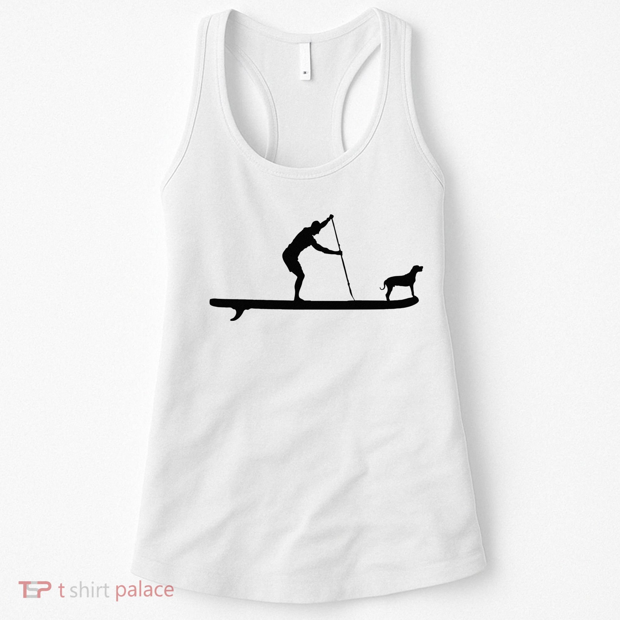 SUP Dog Stand Up Paddle Board Paddling Surf Surfing Women's Tank Top