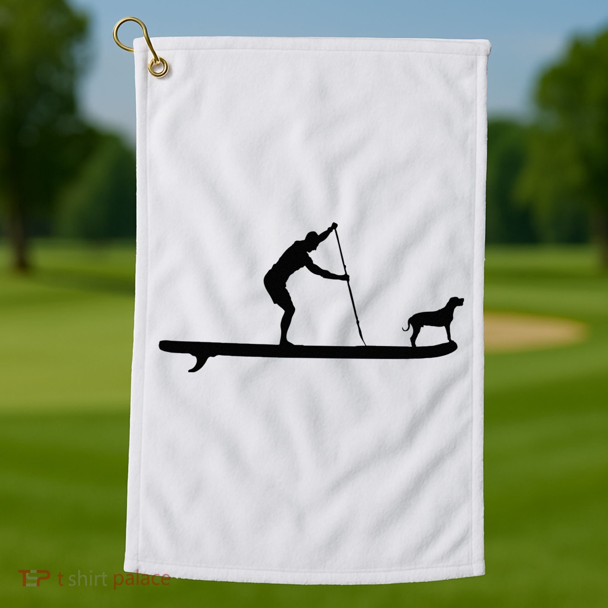 SUP Dog Stand Up Paddle Board Paddling Surf Surfing Golf Towel