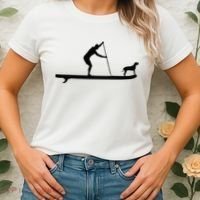 SUP Dog Stand Up Paddle Board Paddling Surf Surfing Women's T-Shirt thumb 2