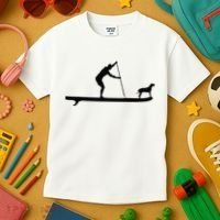 SUP Dog Stand Up Paddle Board Paddling Surf Surfing Kids T-Shirt thumb 3
