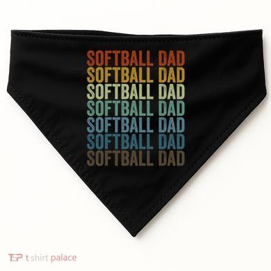 Softball Dad Softball Dad Gift USA-Made Doggie Bandana