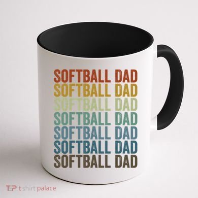 Softball Dad Softball Dad Gift Coffee Mug back