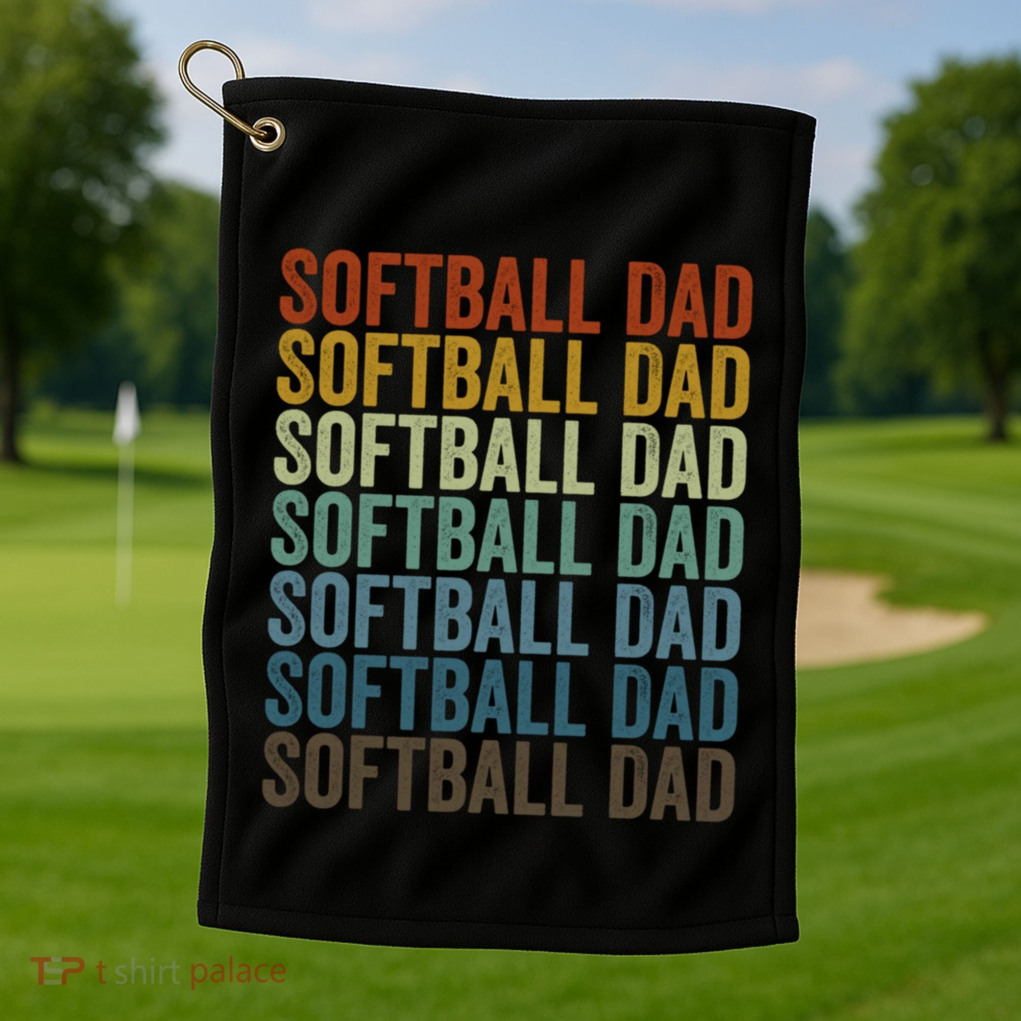 Softball Dad Softball Dad Gift Golf Towel