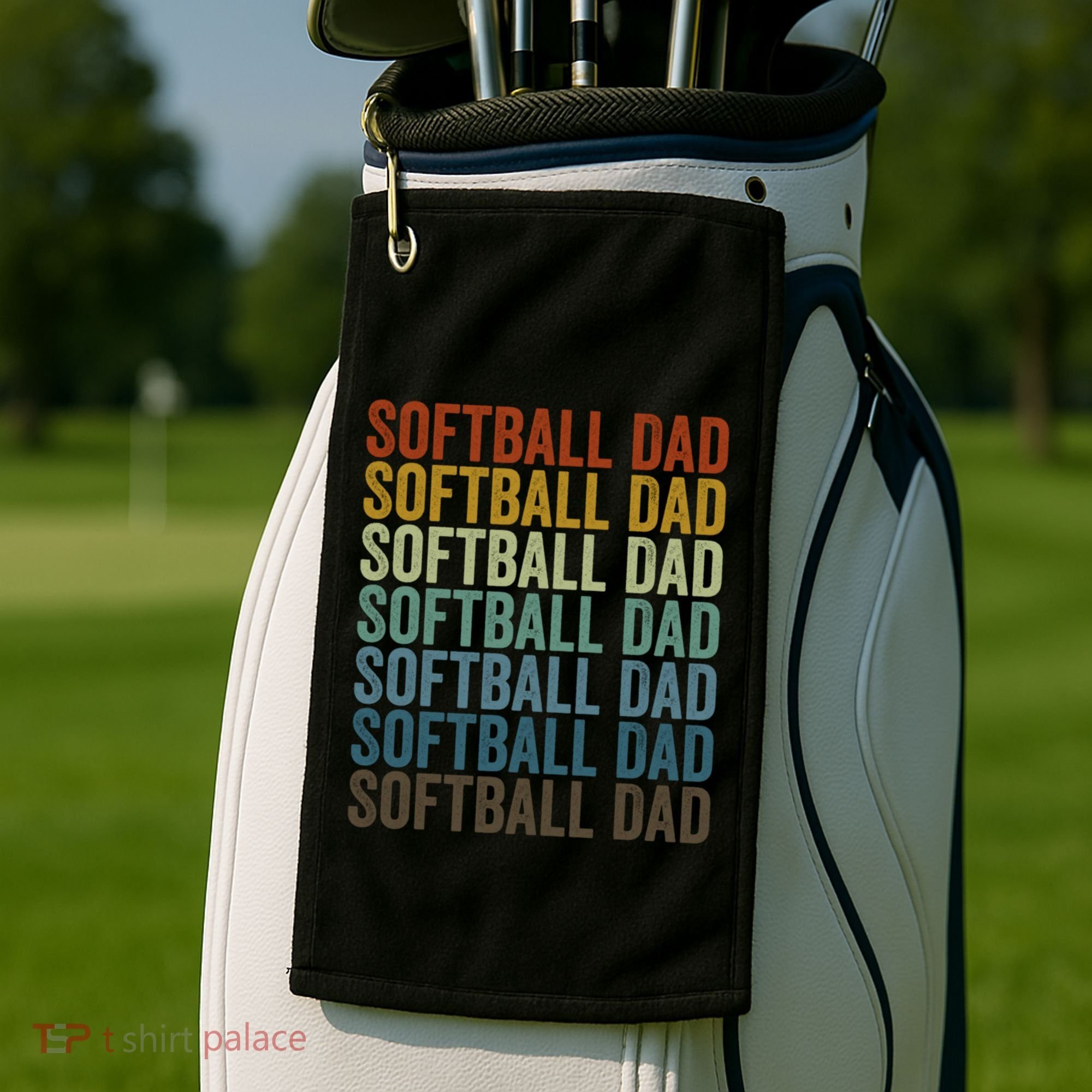 Softball Dad Softball Dad Gift Golf Towel