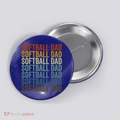 Softball Dad Softball Dad Gift Button
