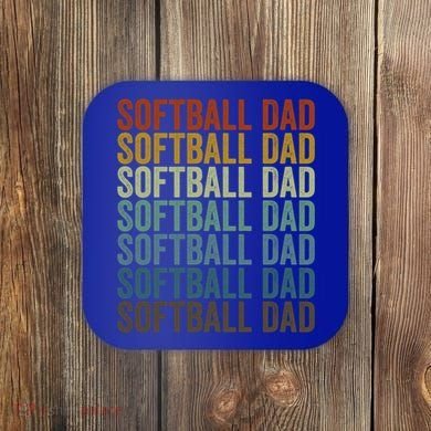 Softball Dad Softball Dad Gift Coaster