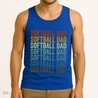 Softball Dad Softball Dad Gift Tank Top thumb 3