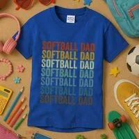 Softball Dad Softball Dad Gift Kids T-Shirt thumb 3