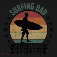 Surfing Dad Surfer Papa Funny Cool Gift Bucket Hat thumb 4