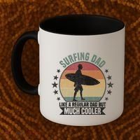 Surfing Dad Surfer Papa Funny Cool Gift Coffee Mug thumb 2