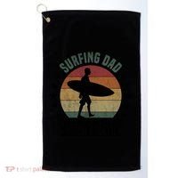 Surfing Dad Surfer Papa Funny Cool Gift Golf Towel thumb 0