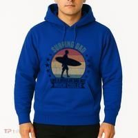 Surfing Dad Surfer Papa Funny Cool Gift Hoodie thumb 2