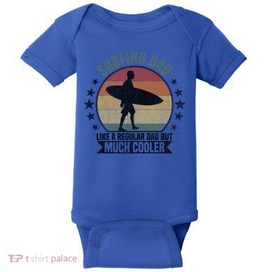 Surfing Dad Surfer Papa Funny Cool Gift Baby Bodysuit