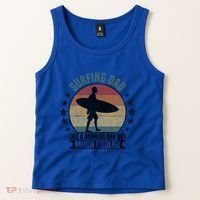 Surfing Dad Surfer Papa Funny Cool Gift Tank Top thumb 2