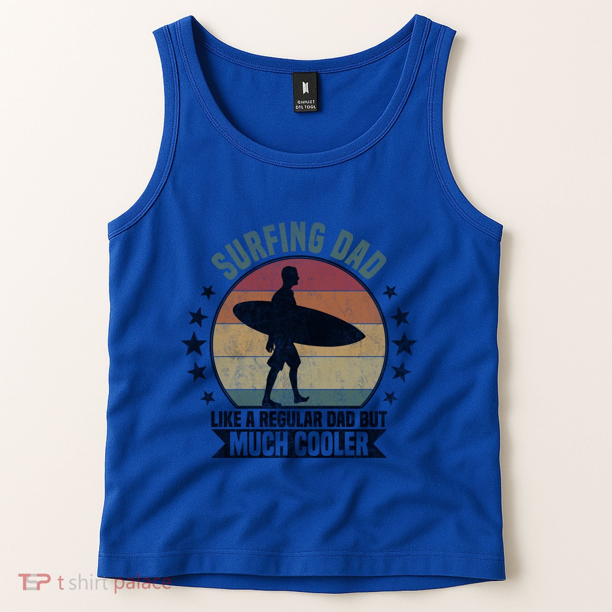 Surfing Dad Surfer Papa Funny Cool Gift Tank Top