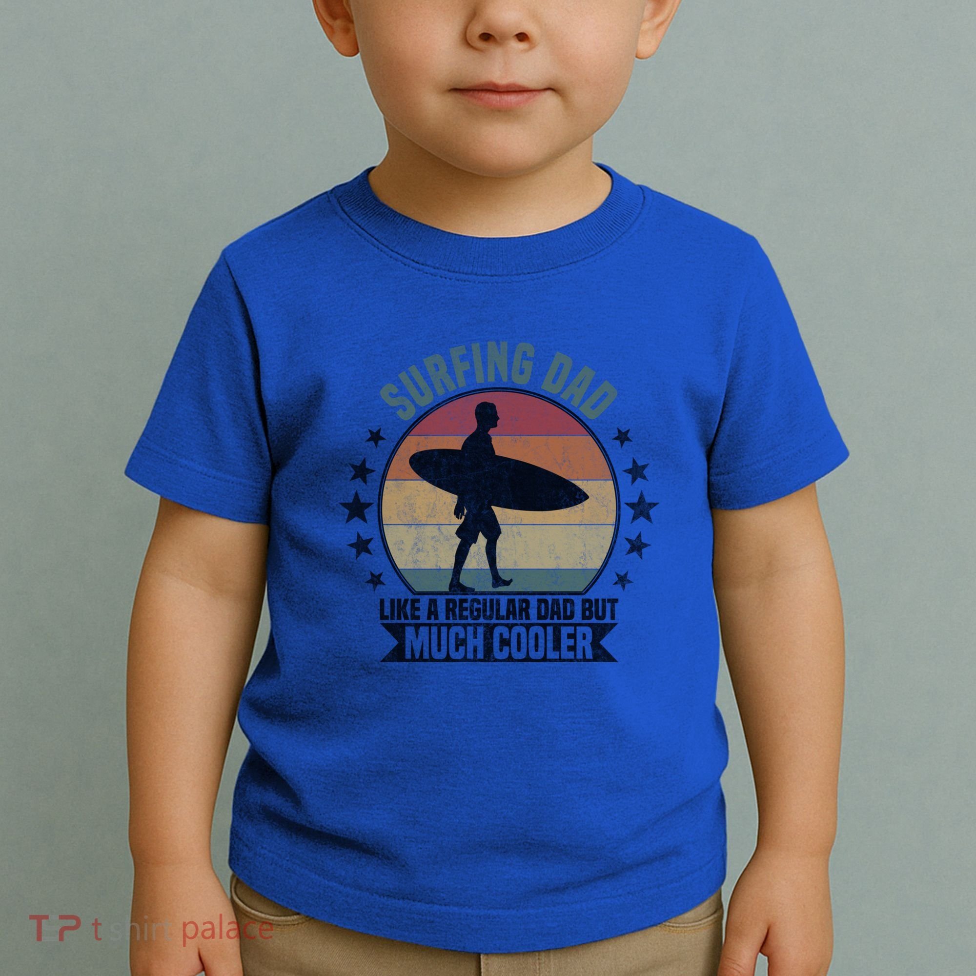 Surfing Dad Surfer Papa Funny Cool Gift Toddler T-Shirt