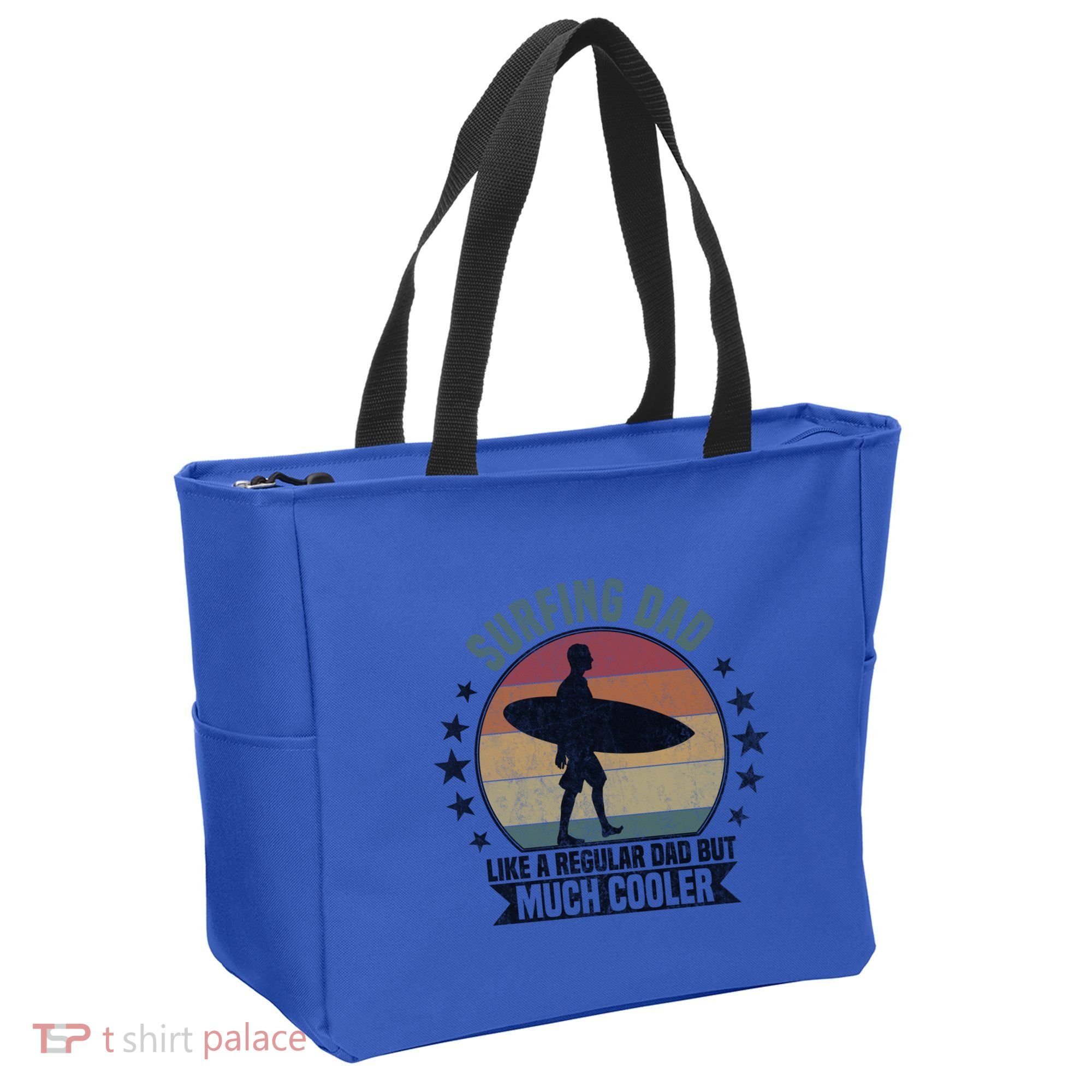 Surfing Dad Surfer Papa Funny Cool Gift Tote Bag