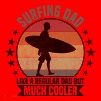 Surfing Dad Surfer Papa Funny Cool Gift Santa Hat thumb 1