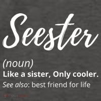 Seester Definition Seester Dictionary Best Sister Ever Gifts Vector Backpack thumb 2