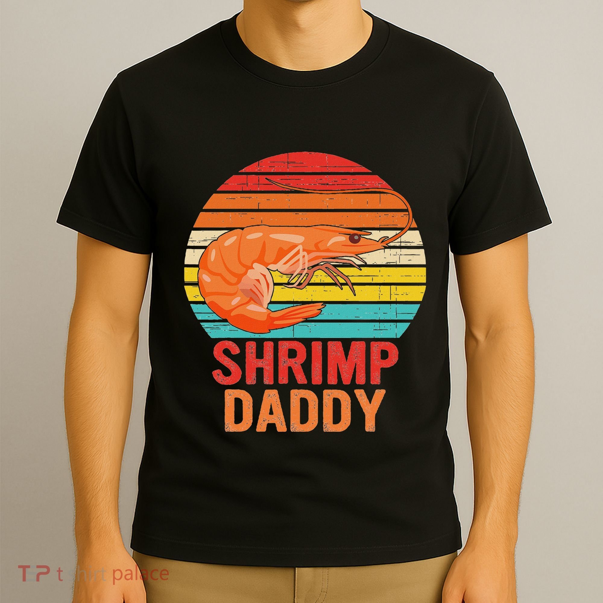 Shrimp Daddy Seafood Shellfish Vintage T-Shirt
