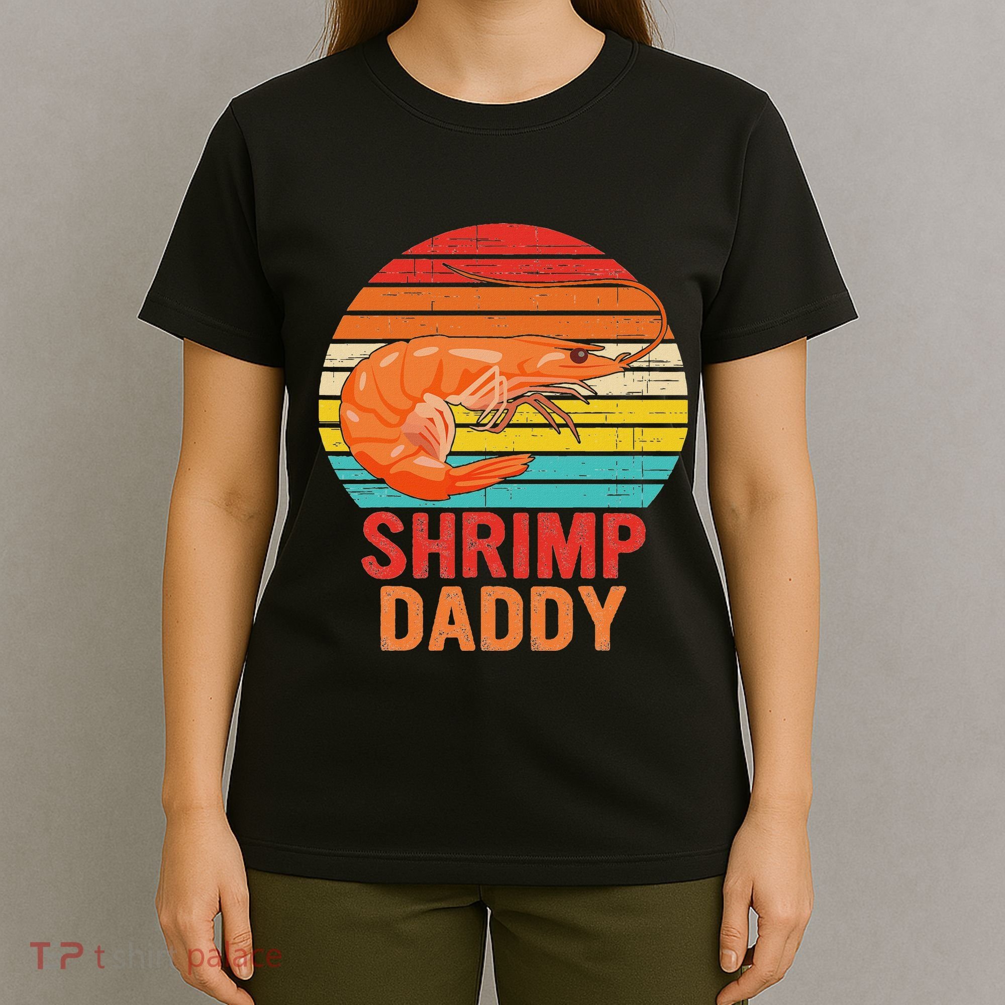 Shrimp Daddy Seafood Shellfish Vintage T-Shirt