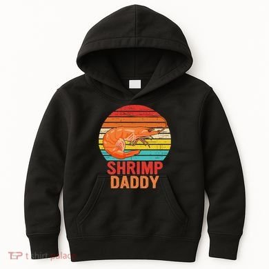 Shrimp Daddy Seafood Shellfish Vintage Kids Hoodie