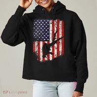 Scuba Diver Scuba Diving American Flag Ladies Heavyweight Boxy Pullover Hoodie thumb 0