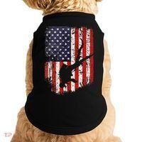 Scuba Diver Scuba Diving American Flag Doggie Tank thumb 0