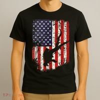 Scuba Diver Scuba Diving American Flag T-Shirt thumb 3