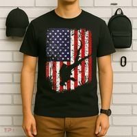 Scuba Diver Scuba Diving American Flag T-Shirt thumb 6