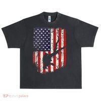 Scuba Diver Scuba Diving American Flag Urban Oversized Heavyweight T-Shirt thumb 0