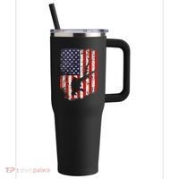 Scuba Diver Scuba Diving American Flag 40oz Vacuum Insulated Stainless Steel Travel Tumbler thumb 0
