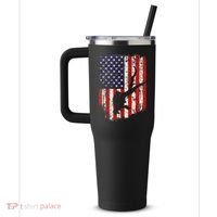 Scuba Diver Scuba Diving American Flag 40oz Vacuum Insulated Stainless Steel Travel Tumbler thumb 2