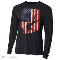 Scuba Diver Scuba Diving American Flag Cooling Performance Long Sleeve Crew thumb 0