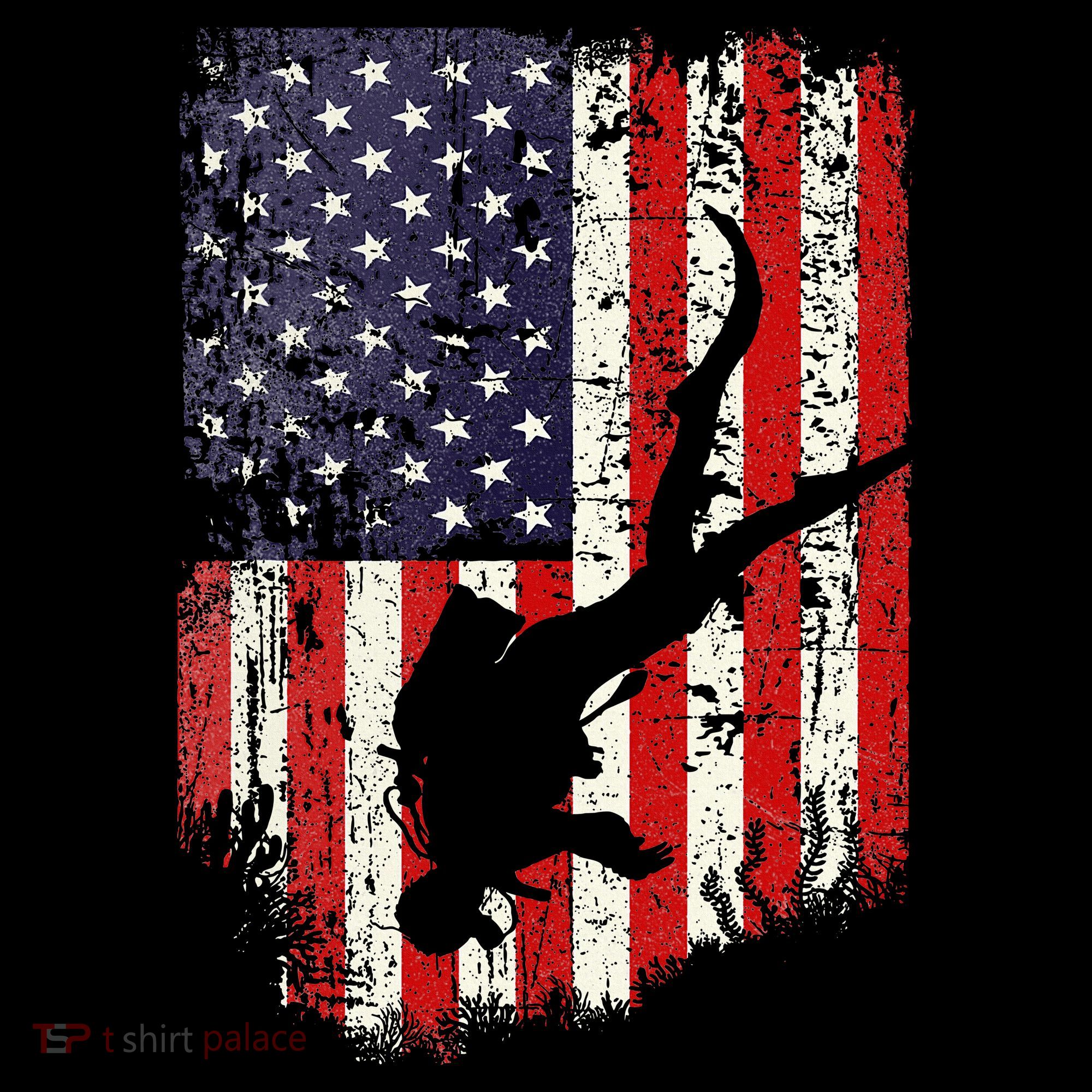 Scuba Diver Scuba Diving American Flag Pom Pom 12in Knit Beanie