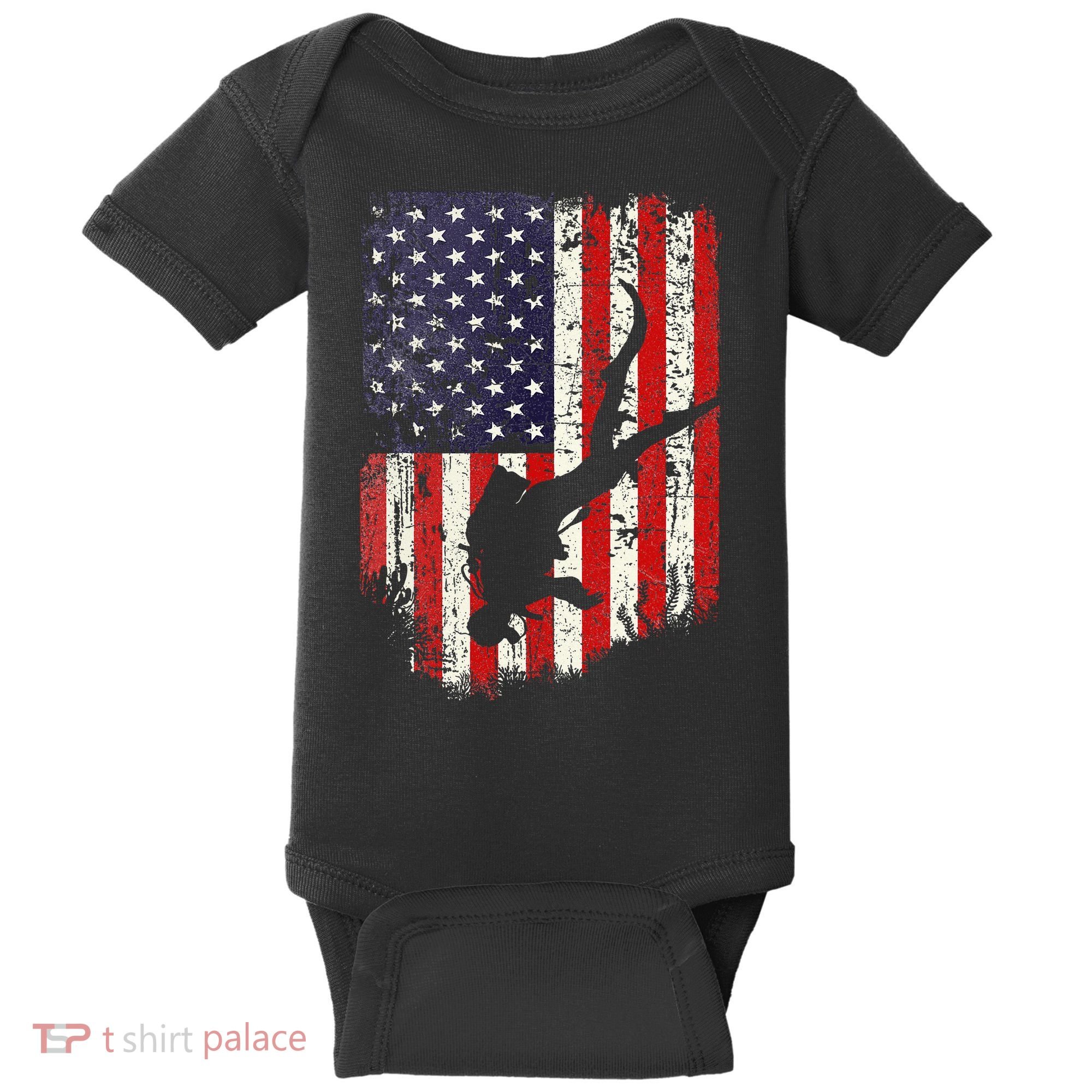 Scuba Diver Scuba Diving American Flag Baby Bodysuit
