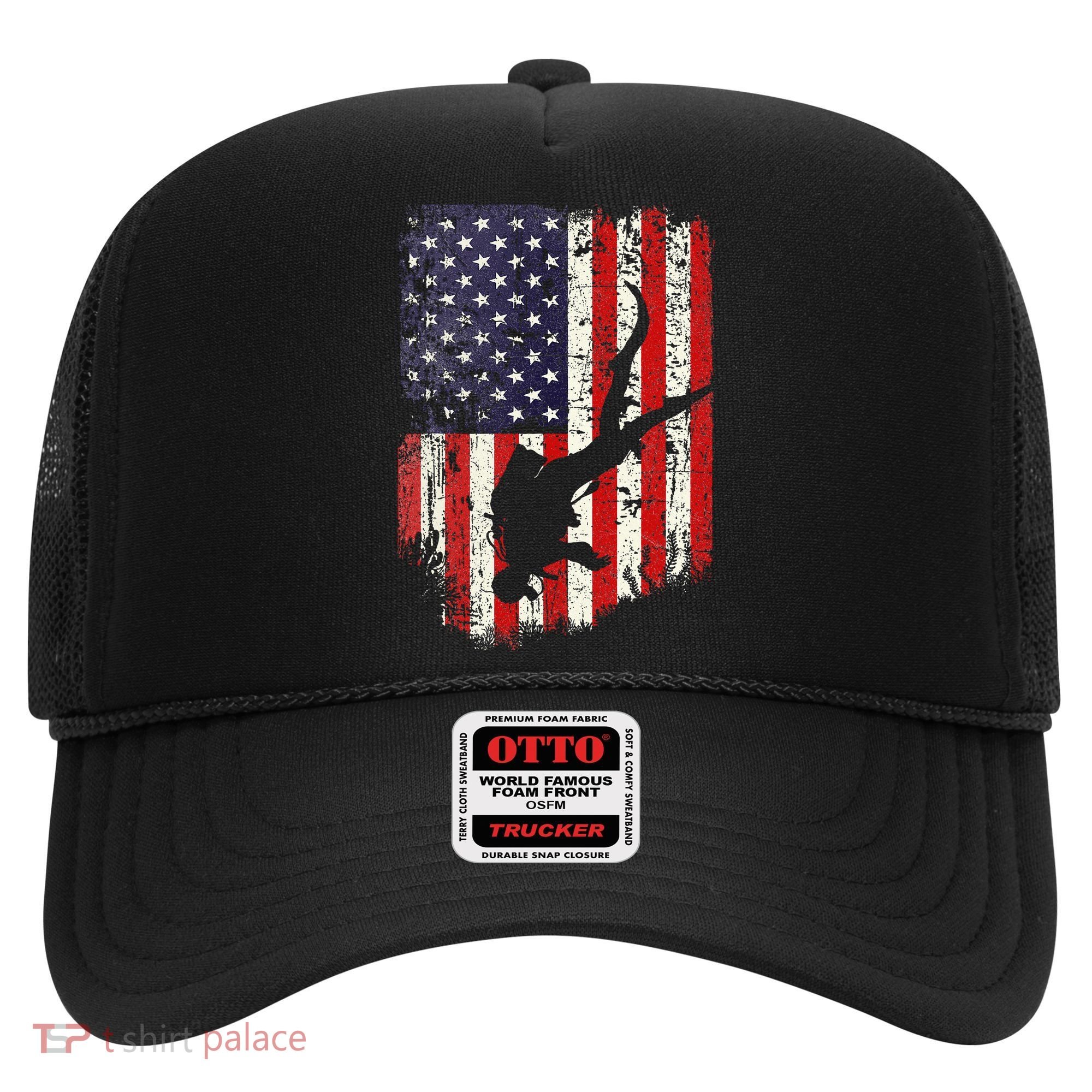 Scuba Diver Scuba Diving American Flag Hat