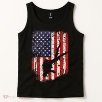 Scuba Diver Scuba Diving American Flag Tank Top thumb 2